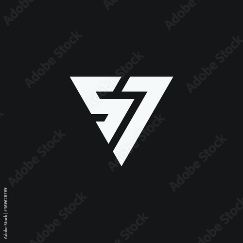Vector initial S7 letter monogram logo template.