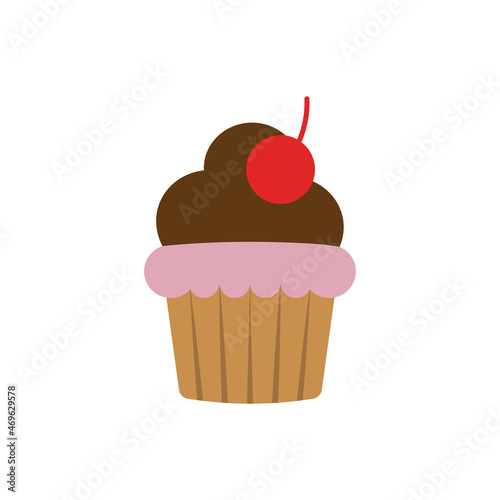 cupcake icon design template vector isolated illustration