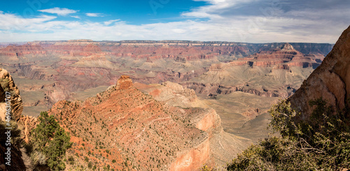 Scenic view on the Grand Canyon from South Kaibab Trail, Arizona photo