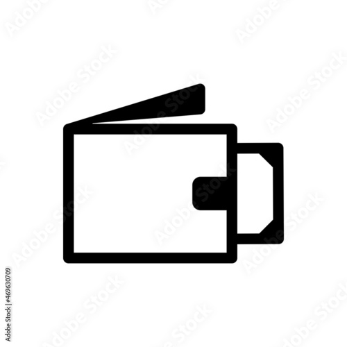 Wallet Icon - Vector Illustration .