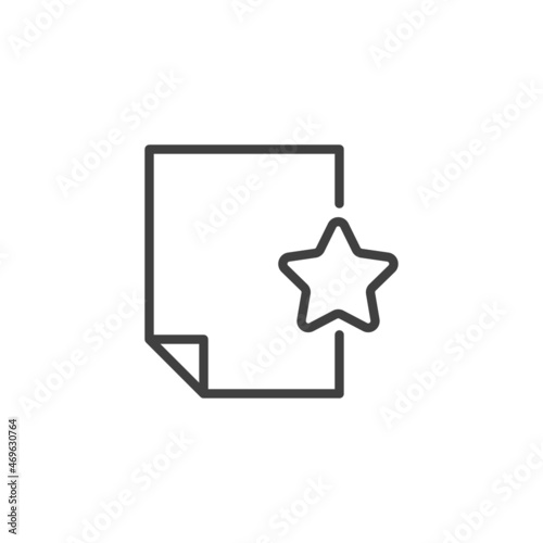 Favorite file line icon