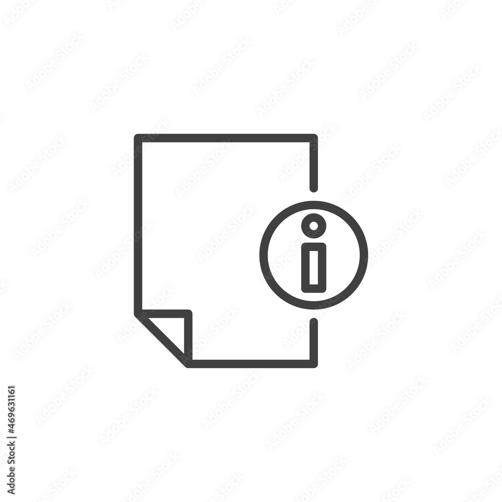 Document file info line icon Document file info line icon