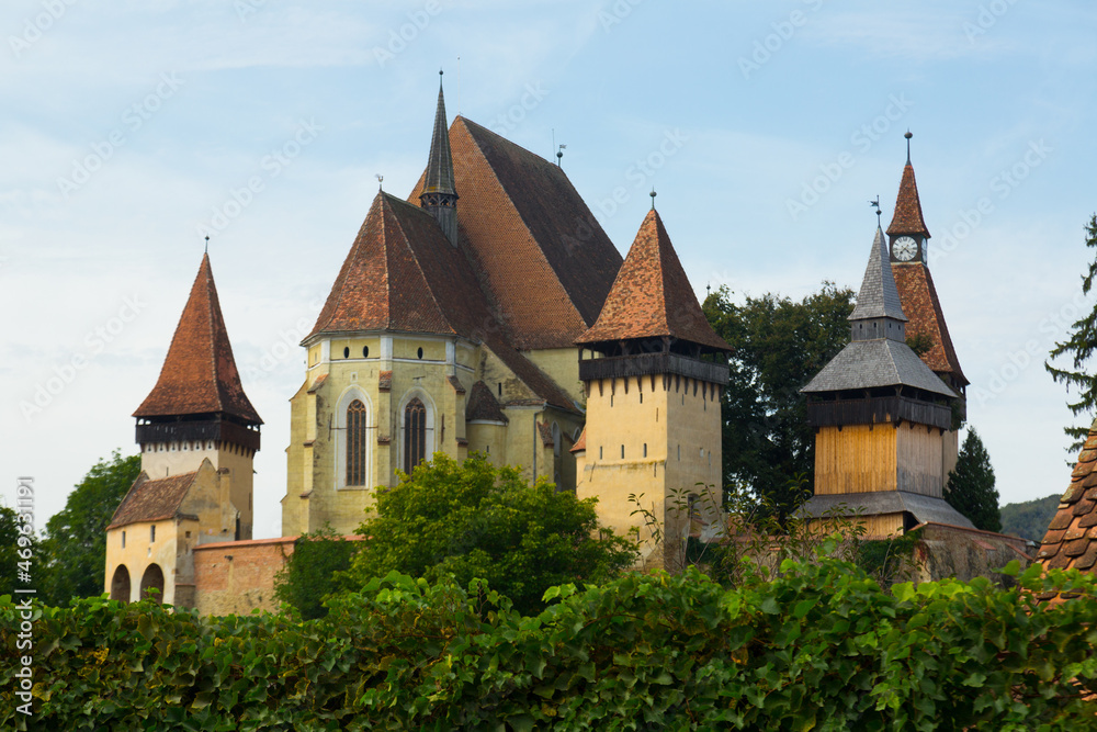Church Fortification in Biertan is landmark of Transilvania in Romania.