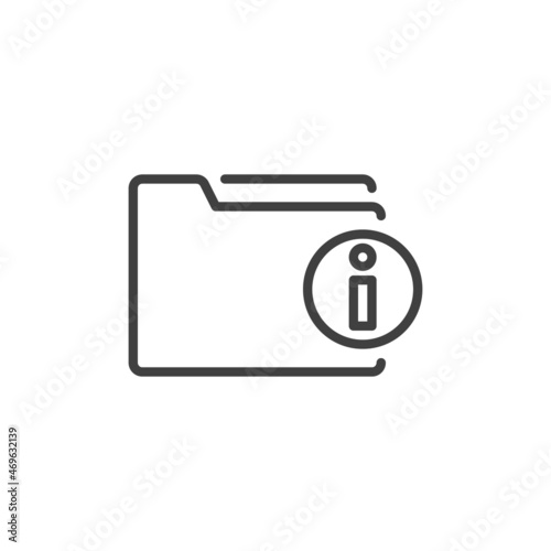 File folder info line icon