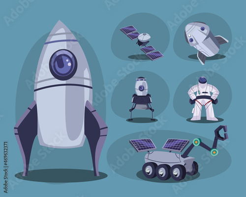 six space explorer items