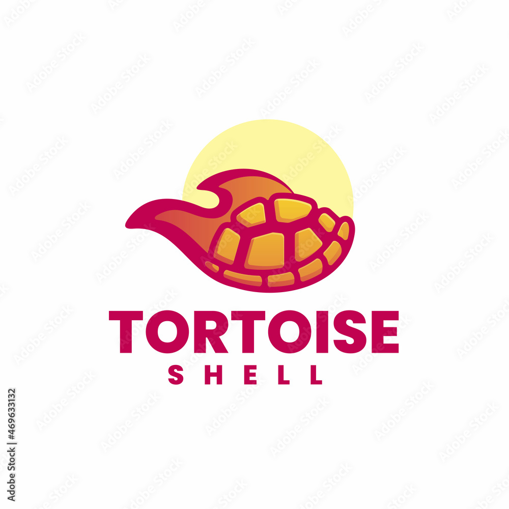 Fototapeta premium Vector Logo Illustration Tortoise Gradient Colorful Style.