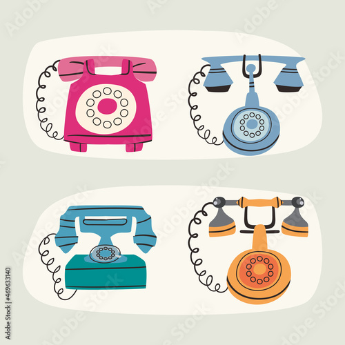 four classic telephones