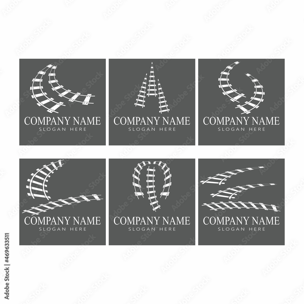 Train tracks vector icon design template illustration Train tracks vector icon design template illustration