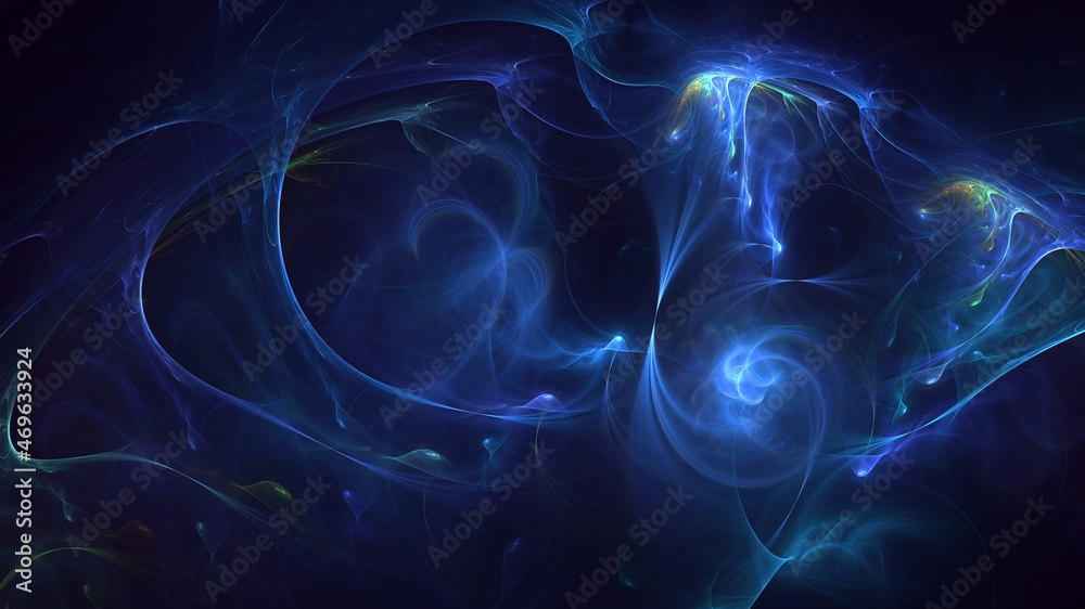 3D rendering abstract blue fractal light background 3D rendering abstract blue fractal light background