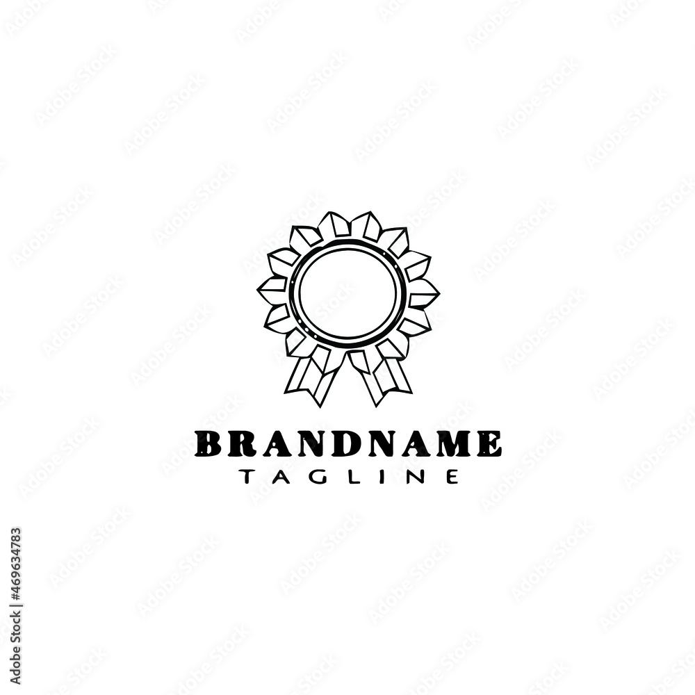 cockade with ribbon logo concept icon design template black isolated vector illustration cockade with ribbon logo concept icon design template black isolated vector illustration