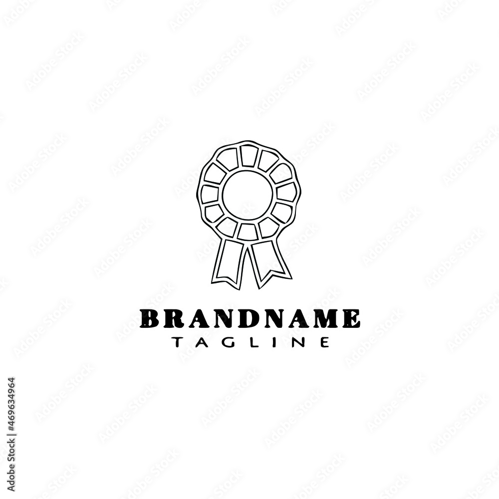 cockade with ribbon logo cartoon icon design template black isolated vector simple cockade with ribbon logo cartoon icon design template black isolated vector simple