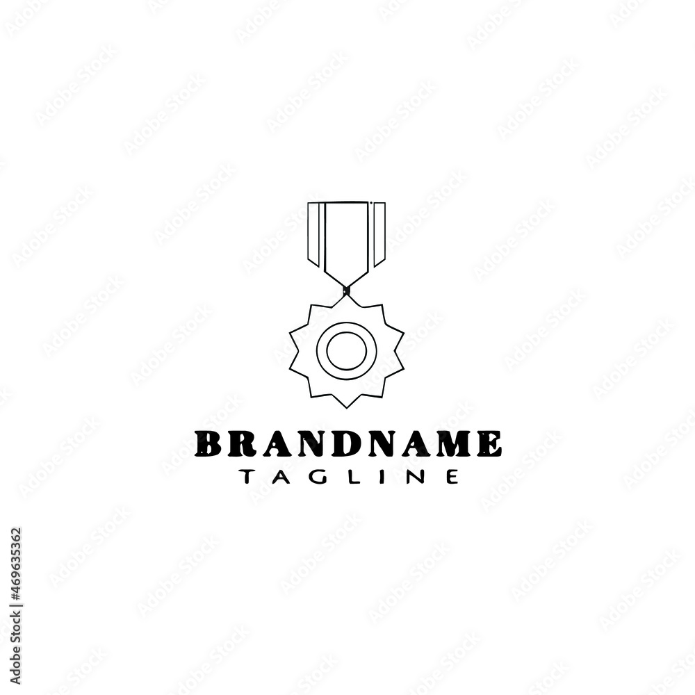 creative cockade with ribbon logo cartoon icon design template black isolated vector unique creative cockade with ribbon logo cartoon icon design template black isolated vector unique
