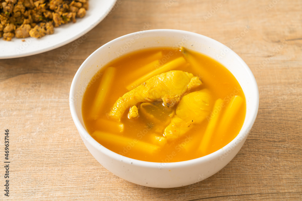 Sour soup with lotus stem and fish Sour soup with lotus stem and fish