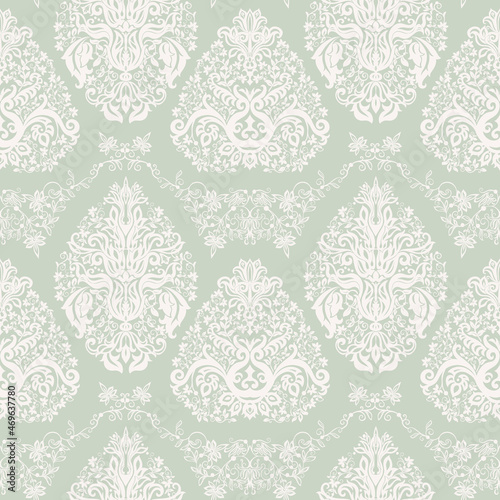 Classical luxury old fashioned damask ornament, royal victorian floral baroque. Seamless pattern, background. Vector illustration in soft colors.