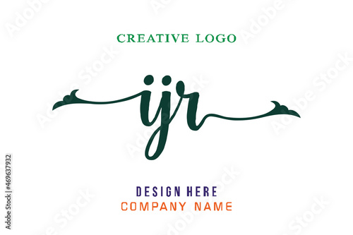 IJR lettering logo is simple, easy to understand and authoritative photo