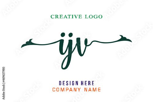 IJV lettering logo is simple, easy to understand and authoritative photo