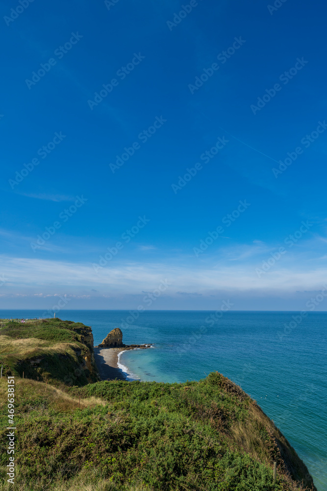 Pointe du Hoc in Normandy, one of the key Overlord fighting sites.
