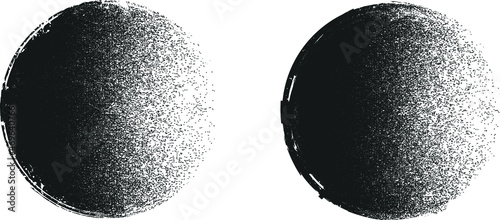 Glitch distorted geometric shape . Minimal art design . Noise destroyed circle logo . Trendy defect error shapes . Glitched frame .Broken effect .Grunge texture . Distressed element .vector 