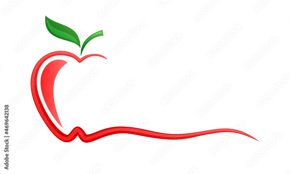 A symbol of a ripe stylized apple. A symbol of a ripe stylized apple.