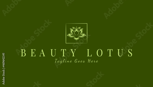 Lotus flower logo inspiration. Aesthetic line art lotus logo design for beauty care, skin care, spa, yoga, boutique, women fashion and beauty clinic treatment. branding identity for feminine business.