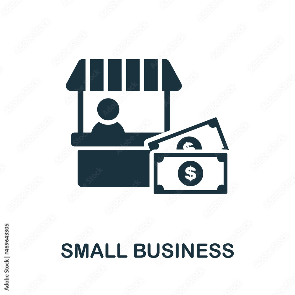 Small Business icon. Monochrome sign from crisis collection. Creative Small Business icon illustration for web design, infographics and more