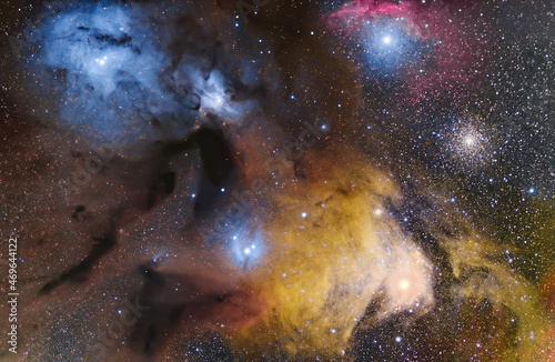 Fototapeta Naklejka Na Ścianę i Meble -  The Rho Ophiuchi cloud complex, interstellar clouds, Antares