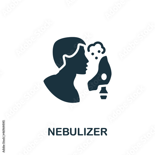 Nebulizer icon. Monochrome sign from medical equipment collection. Creative Nebulizer icon illustration for web design, infographics and more