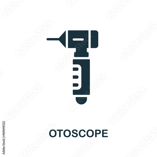 Otoscope icon. Monochrome sign from medical equipment collection. Creative Otoscope icon illustration for web design, infographics and more