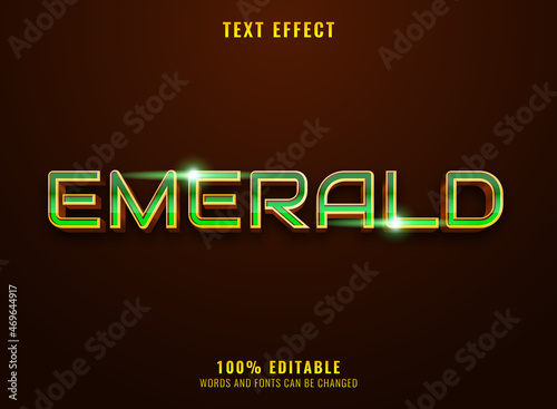 fantasy luxury green emerald text effect