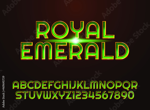 fantasy luxury green royal emerald text effect