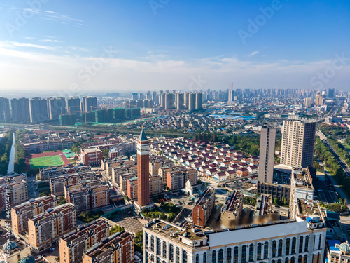 Aerial photography of the architectural landscape of China's Haian city photo