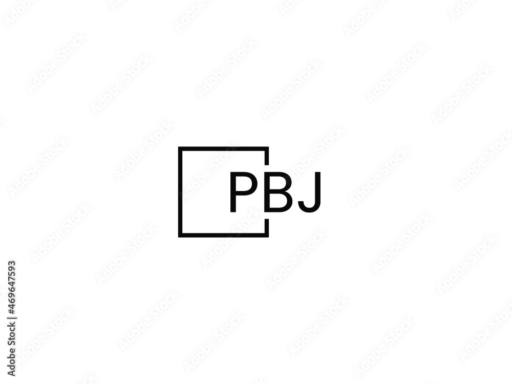 PBJ letter initial logo design vector illustration PBJ letter initial logo design vector illustration