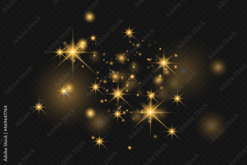 Set of Glowing Light Stars with Sparkles. Light effect. Vector Illustration Set of Glowing Light Stars with Sparkles. Light effect. Vector Illustration