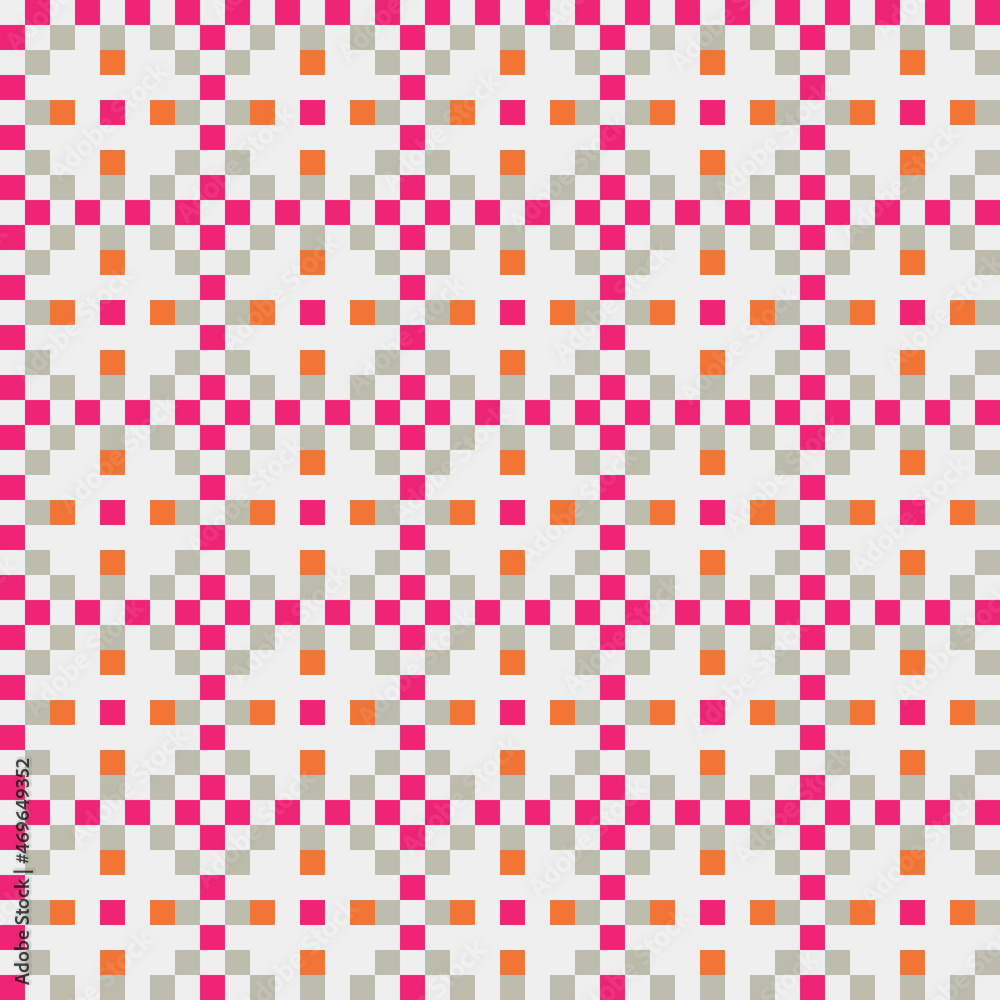 Fototapeta premium Abstract Cross Pattern generative computational art illustration