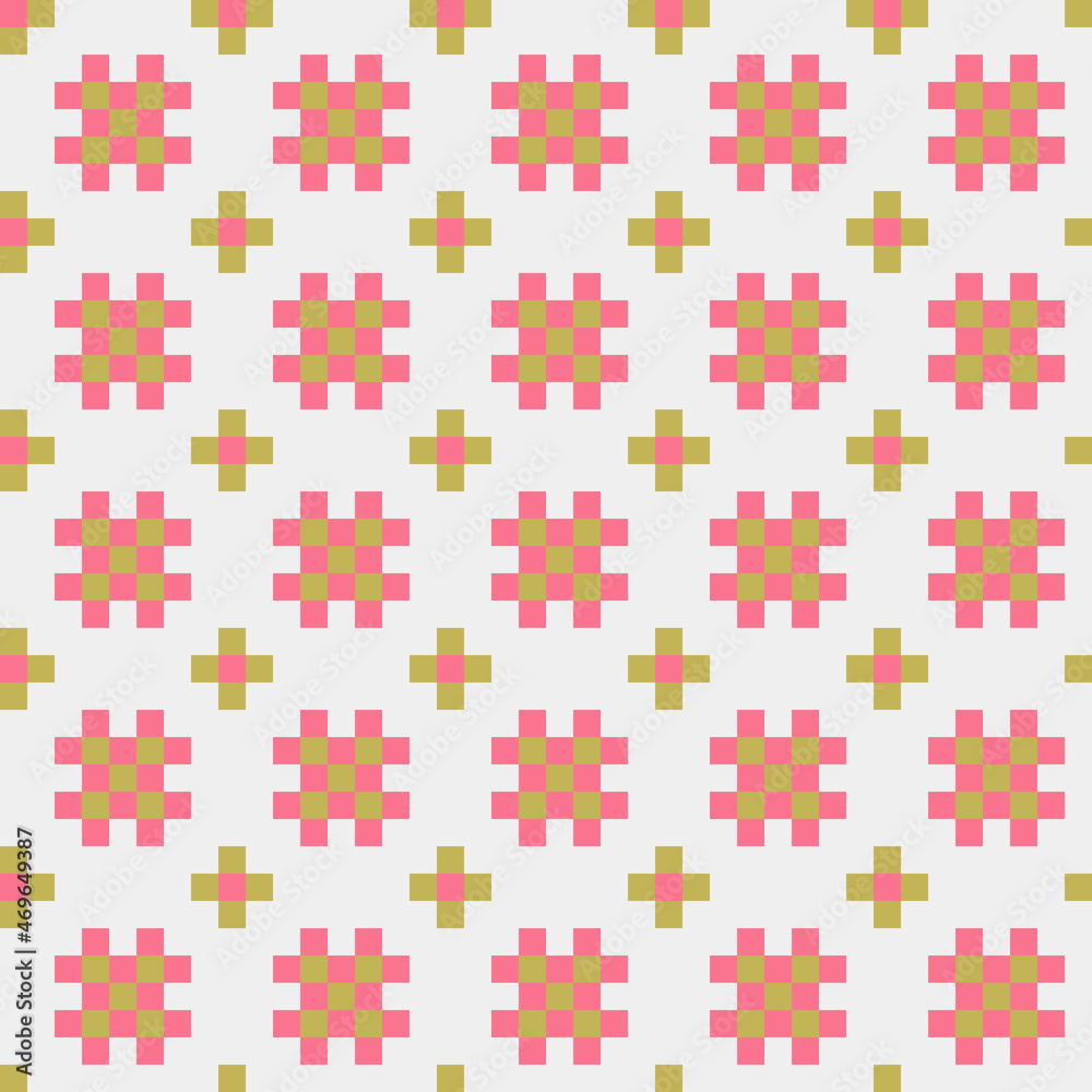 Fototapeta premium Abstract Cross Pattern generative computational art illustration