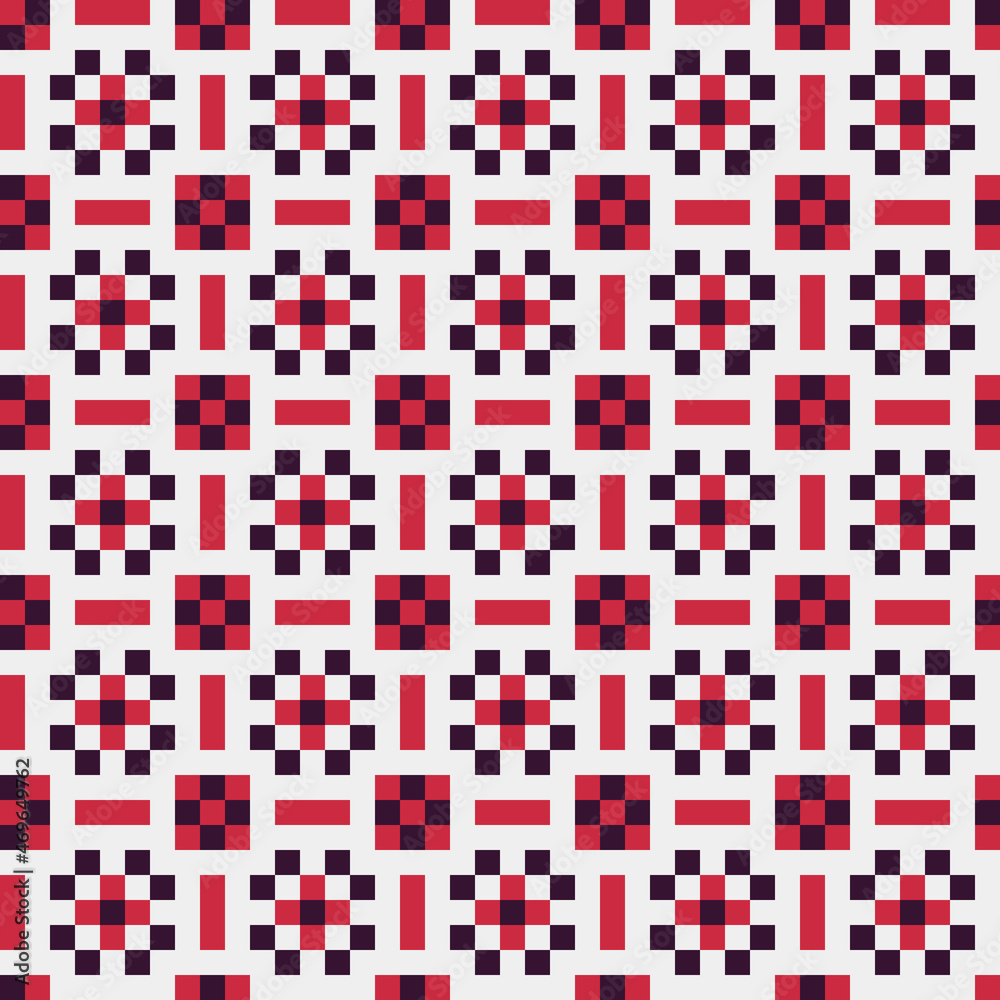 Fototapeta premium Abstract Cross Pattern generative computational art illustration