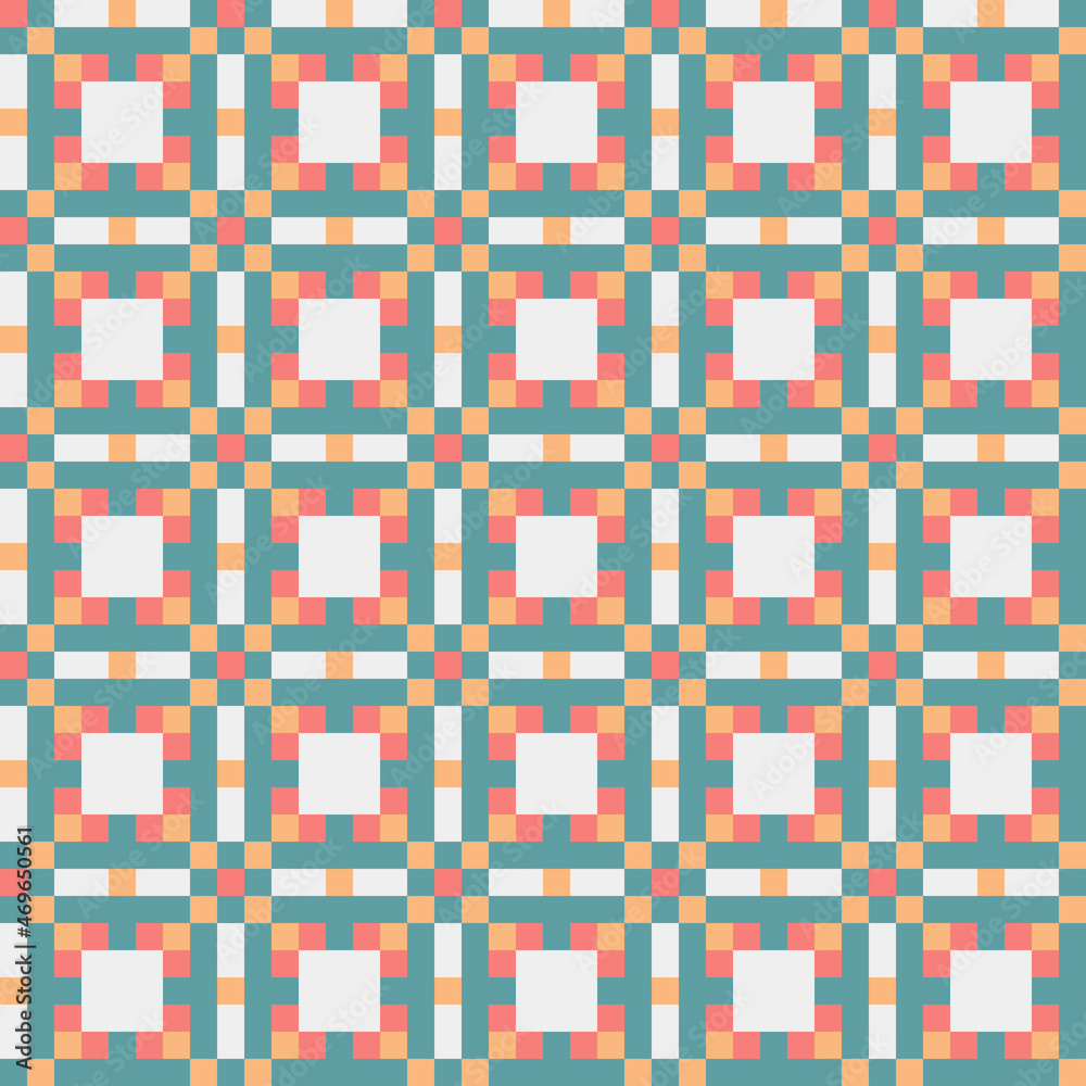 Fototapeta premium Abstract Cross Pattern generative computational art illustration