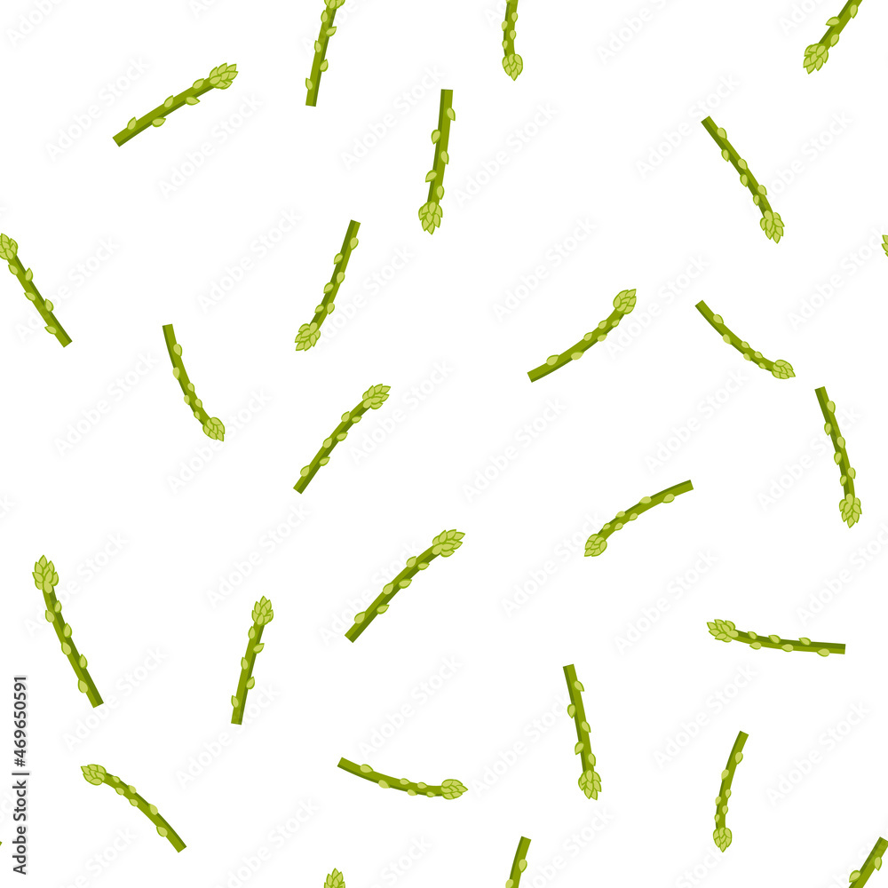 Seamless pattern with asparagus on white background Seamless pattern with asparagus on white background