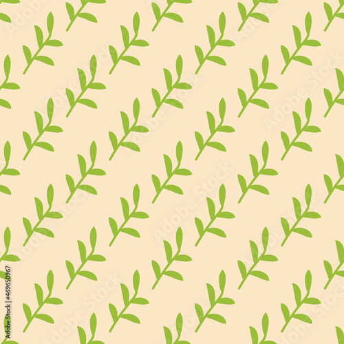 Fototapeta Naklejka Na Ścianę i Meble -  Seamless pattern green leaves