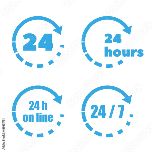 Set of twenty four hour icons