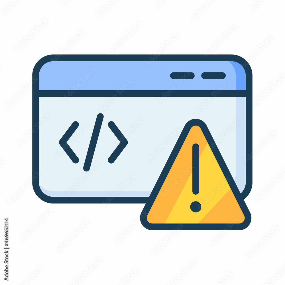 error message alert code program single isolated icon with filled line style error message alert code program single isolated icon with filled line style