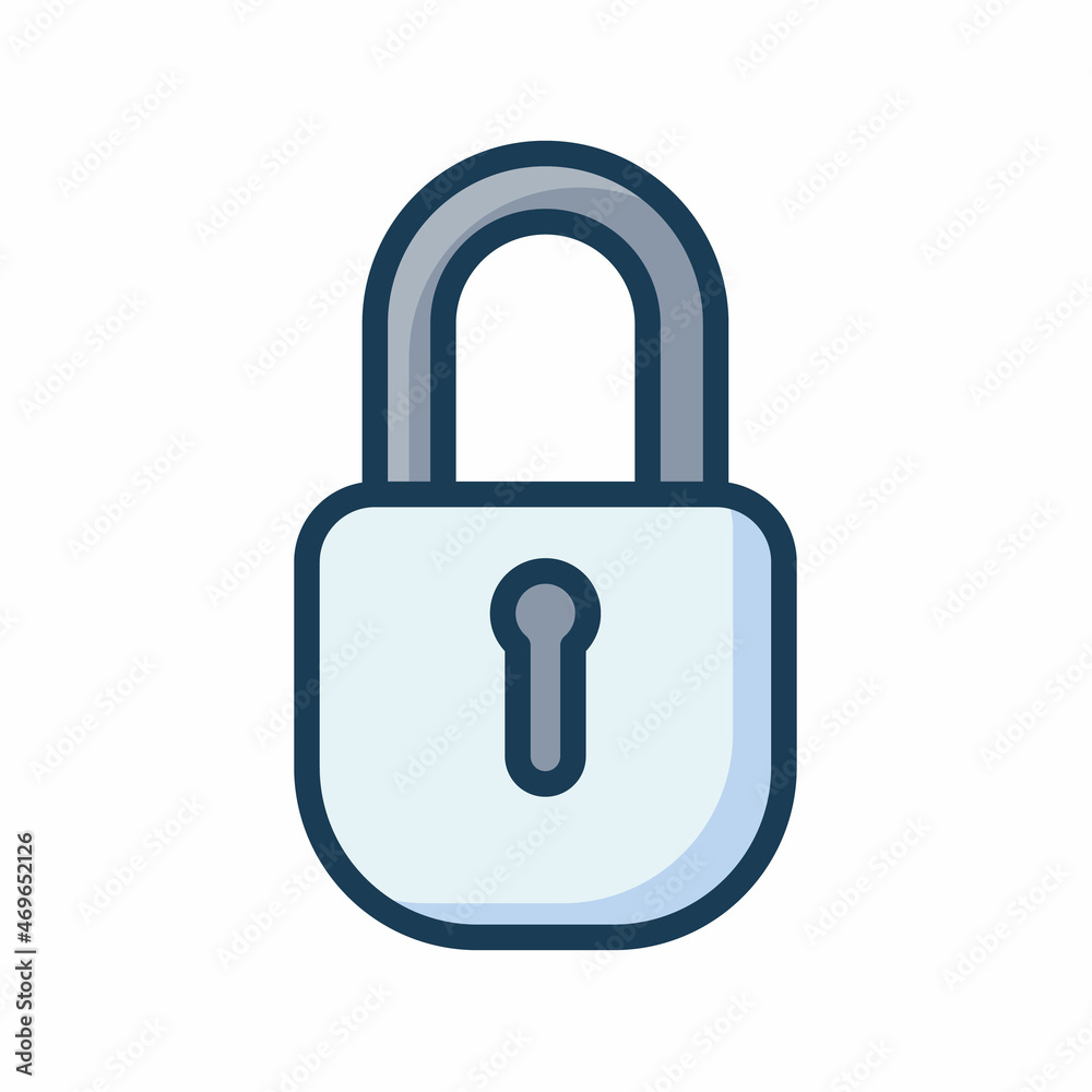 padlock security single isolated icon with filled line style padlock security single isolated icon with filled line style