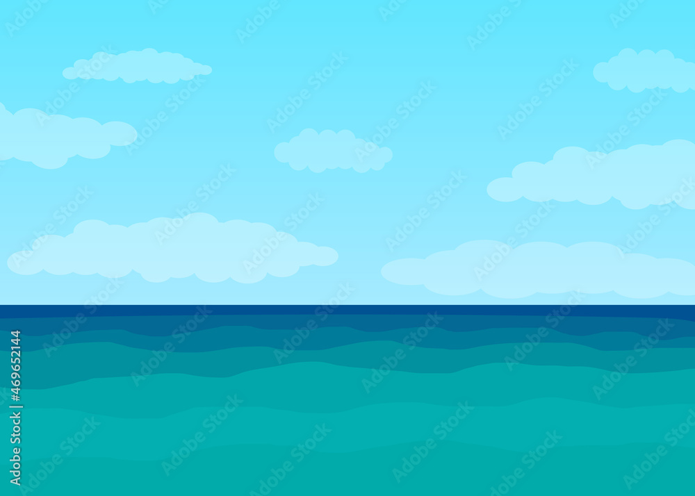 Fototapeta premium Abstract beautiful sea and sky background