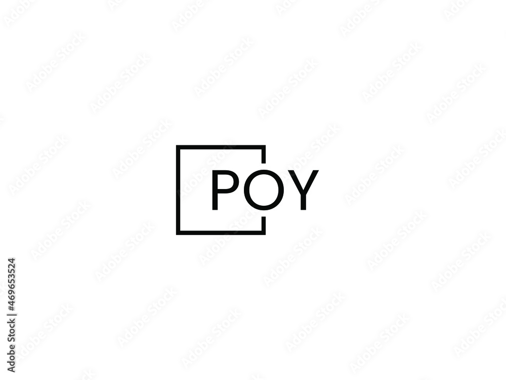 POY letter initial logo design vector illustration POY letter initial logo design vector illustration