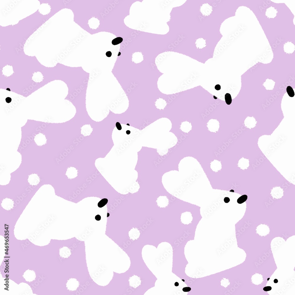 Obraz premium New year seamless pattern with chocolate rabbits for fabrics and textiles and packaging