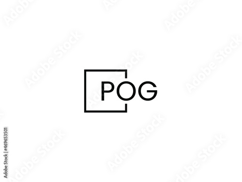 POG letter initial logo design vector illustration