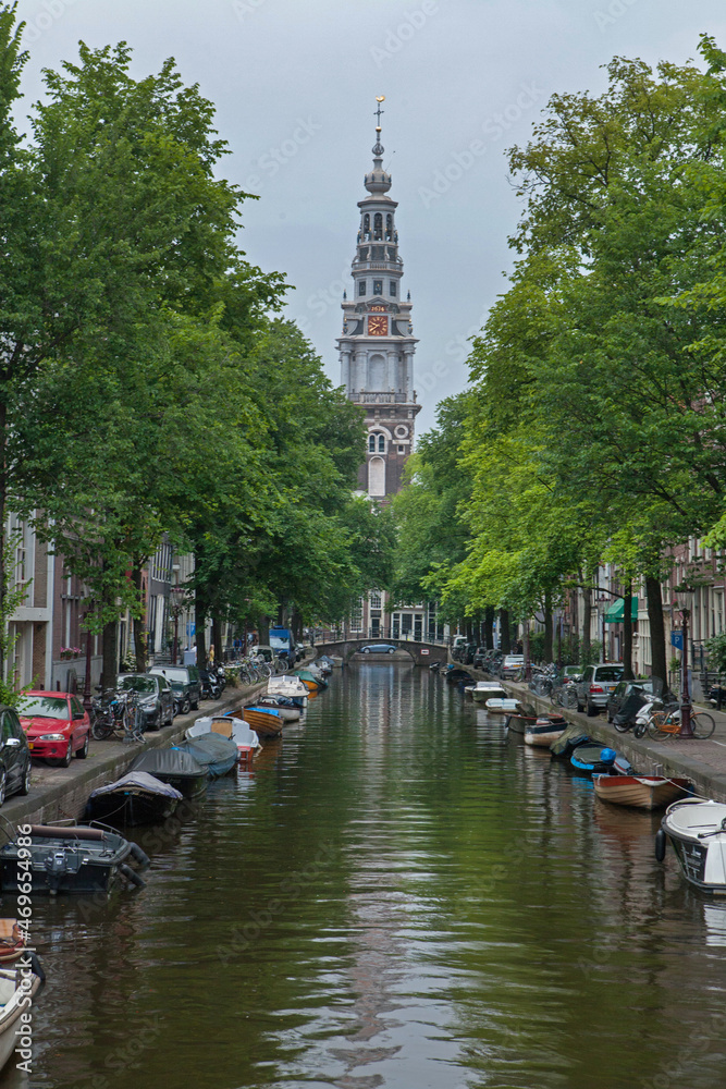 Westetoren. Church tower. Jordaan. Amsterdam Netherlands.