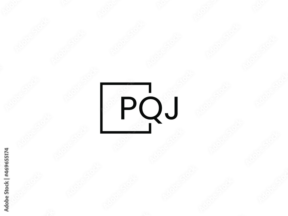 PQJ letter initial logo design vector illustration