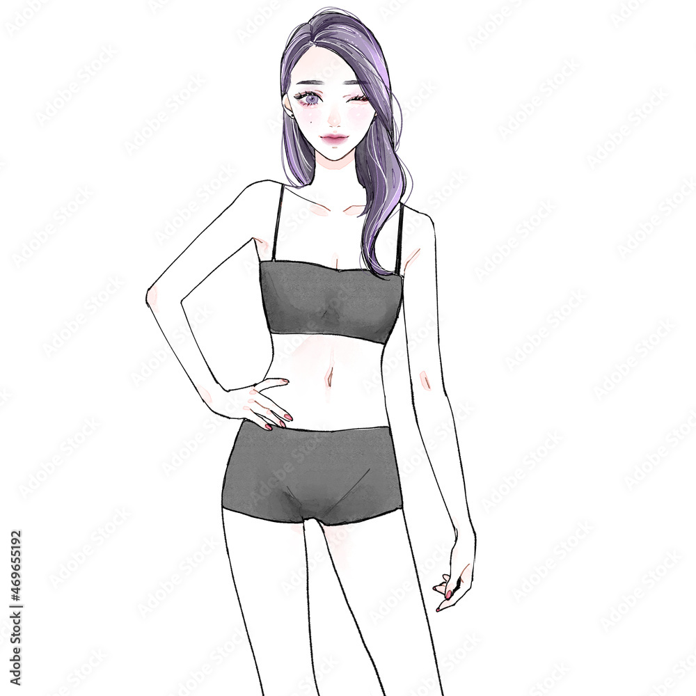 代女性 綺麗系 ダイエット成功stock Illustration Adobe Stock