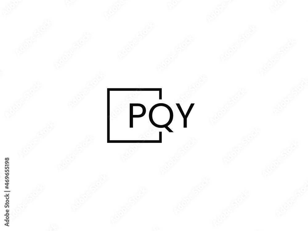 PQY letter initial logo design vector illustration
